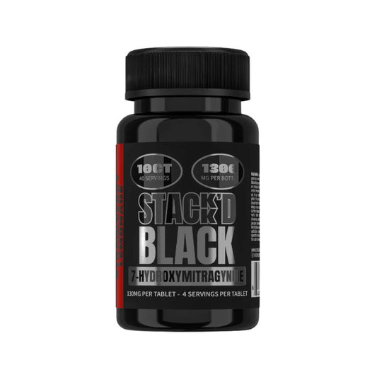 STACK'D BLACK 7-HYDROXYMITRAGYNINE TABLETS 10CT 130MG PER TABLET
