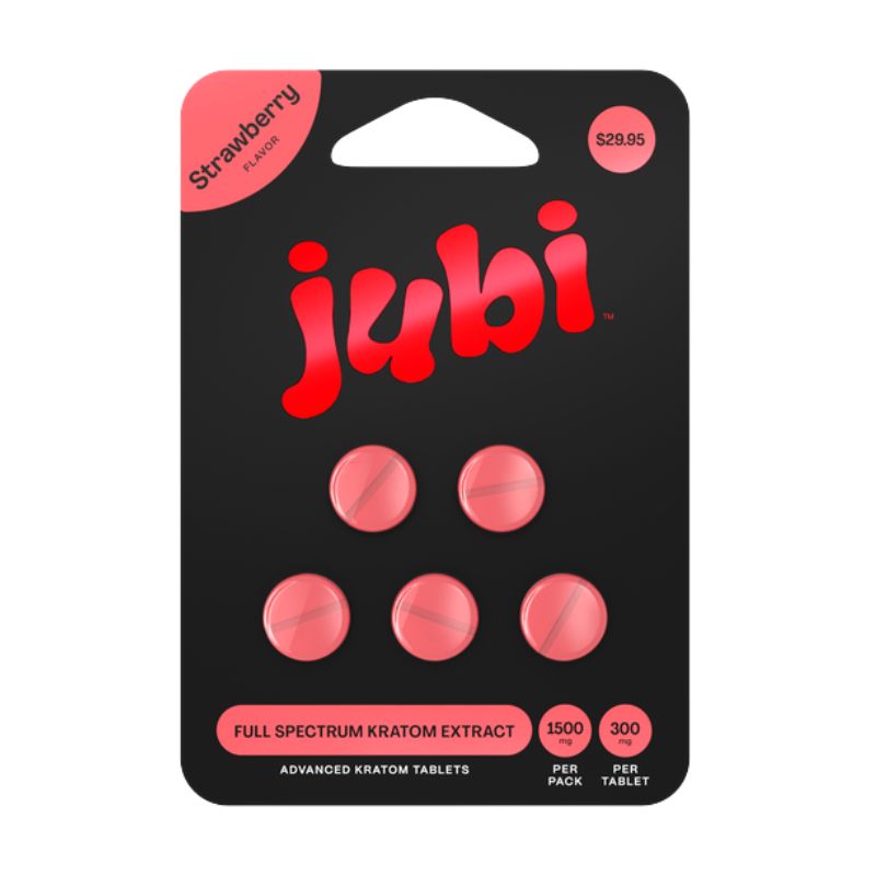 Jubi Full Spectrum Kratom Extract Mitragynine Tablets 5ct 300mg Per Tablet