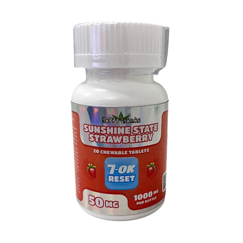 HAPPY SHAMAN 7-OK RESET CHEWABLE TABLETS 20CT 50MG PER TABLET
