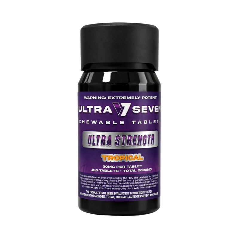 Ultra Seven Ultra Strength 7-Hydroxymitragynine Chewable Tablets 100ct 20mg Per Tablet