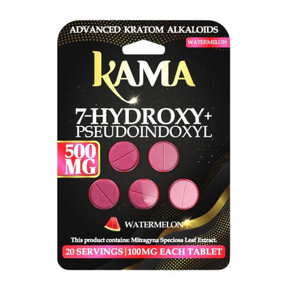 🎁 KAMA 7-HYDROXY ADVANCED ALKALOID 500MG PACK KRATOM PSEUDO TABLETS 5CT (100% off)