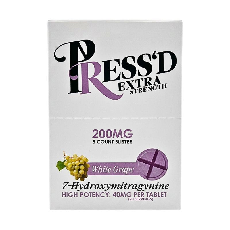 Press'd Extra Strength 7-Hydroxymitragynine 5ct Tablet 40mg Per Tablet (Box of 10)