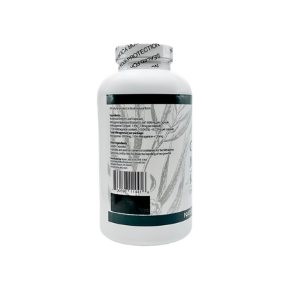 WHOLE HERBS KRATOM CAPSULES 60CT / 36G / 1.3OZ - MAENG DA GREEN VEIN - Seven Tech