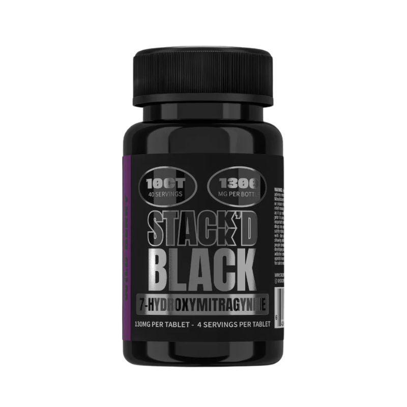 STACK'D BLACK 7-HYDROXYMITRAGYNINE TABLETS 10CT 130MG PER TABLET
