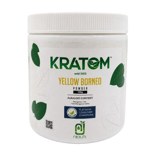 NJOY KRATOM POWDER 100G - BORNEO YELLOW VEIN