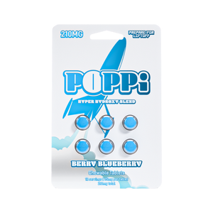 Poppi 6ct 7OH Tabs Berry Blueberry 35mg Per Tablet (+ Bonus Poppi Mango)
