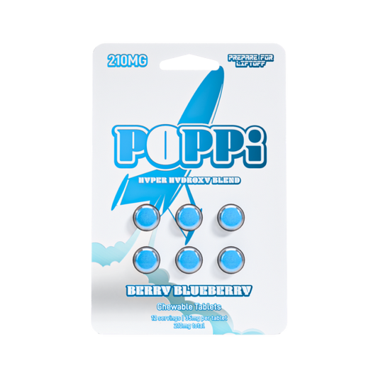Poppi 6ct 7OH Tabs Berry Blueberry 35mg Per Tablet (+ Bonus Poppi Mango)