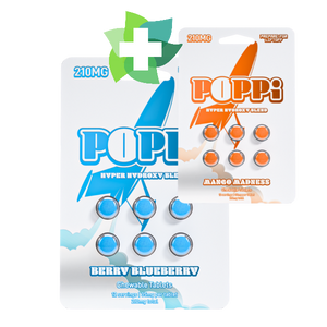 Poppi 6ct 7OH Tabs Berry Blueberry 35mg Per Tablet (+ Bonus Poppi Mango)
