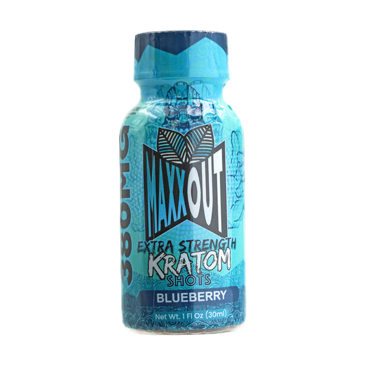 MAXXOUT EXTRA STRENGTH KRATOM SHOT 380MG – BLUEBERRY