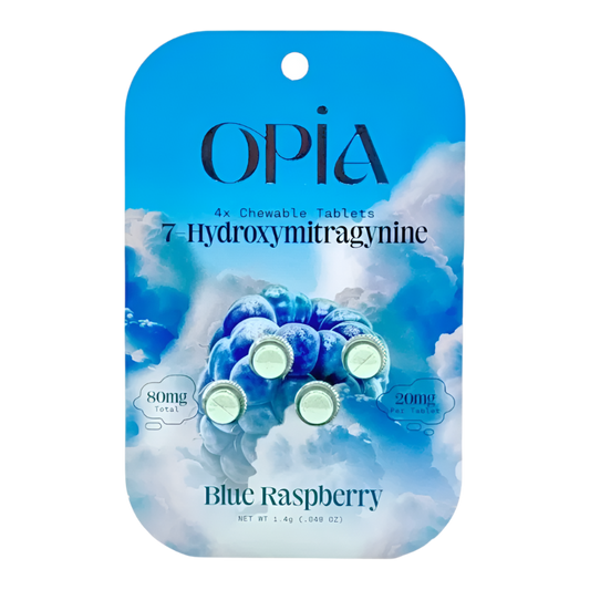 OPIA 4ct 7OH Chewable Tabs Blue Raspberry 20mg Per Tablets - Seven Tech