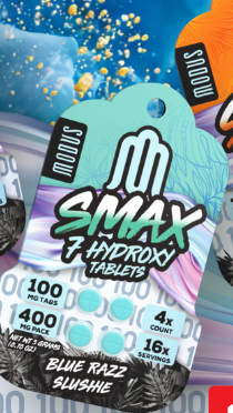MODUS SMAX 7-HYDROXY TABLETS 100MG 4CT - BLUE RAZZ SLUSHIE