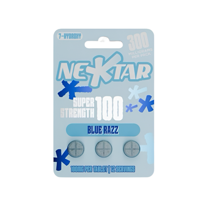 NEKTAR 3ct 7OH Chewable Tabs Super Strength Blue Razz 100mg Per Tablets - Seven Tech