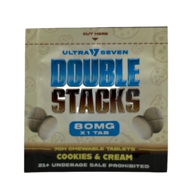 🎁 Ultra Seven Double Stacks 1ct 7OH Chewable Tab Cookies and Cream 80mg Per Tablets (100% off)