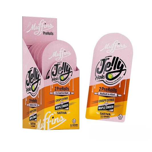 MUFFINS-THC-A JELLY HOLES PREROLL CRISPY CITRUS/MAPLE AMBER