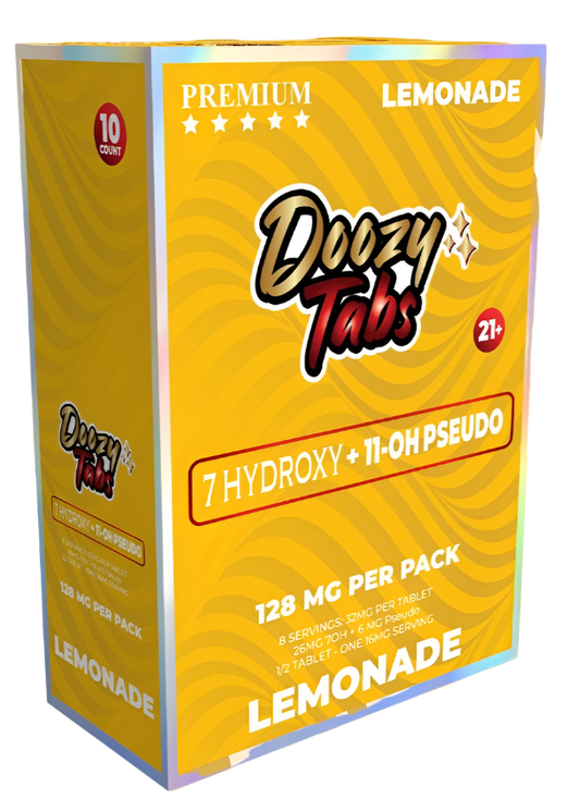 Doozy Tabs 4ct 7OH+11OH Pseudo Chewable Tabs Lemonade 32mg per Tablet