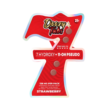 Doozy Tabs 4ct 7OH+11OH Pseudo Chewable Tabs Strawberry 32mg per Tablet - Seven Tech