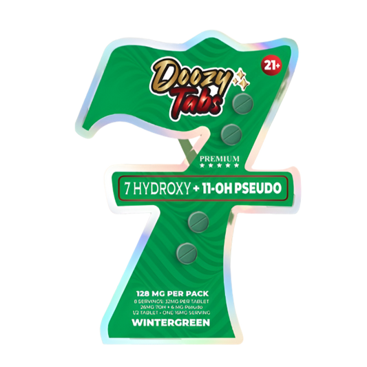 Doozy Tabs 4ct 7OH+11OH Pseudo Chewable Tabs Wintergreen 32mg per Tablet
