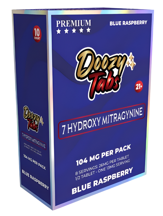 Doozy Tabs 4ct 7OH Chewable Tabs Blue Raspberry 26mg per Tablet