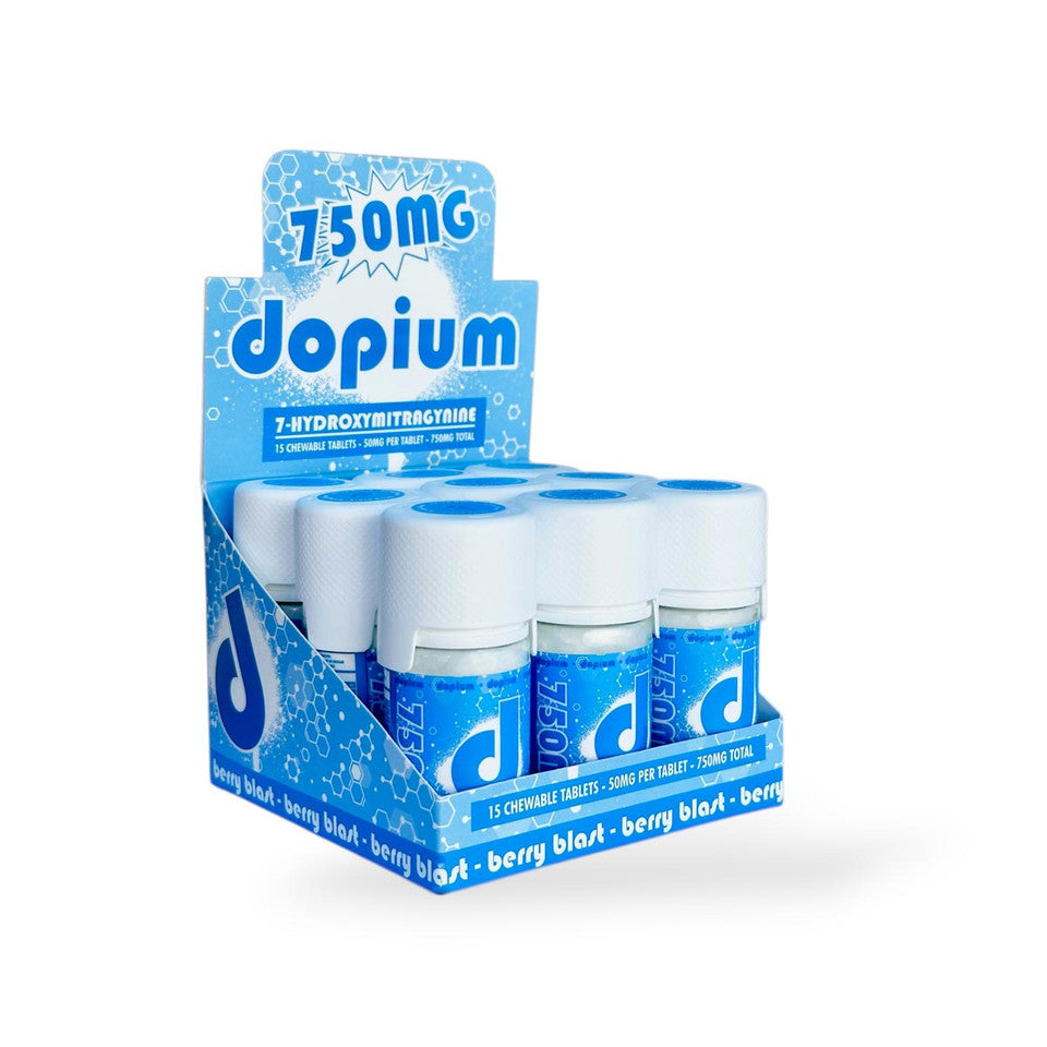 DOPIUM 7-HYDROXY CHEWABLE TABLETS 15CT 50MG PER TABLET - BERRY BLAST