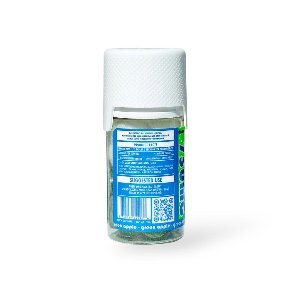 DOPIUM 7-HYDROXY CHEWABLE TABLETS 15CT 50MG PER TABLET - GREEN APPLE