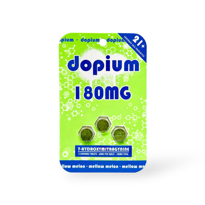 DOPIUM 7-HYDROXY CHEWABLE TABLETS 3CT 60MG PER TABLET - MELLOW MELON
