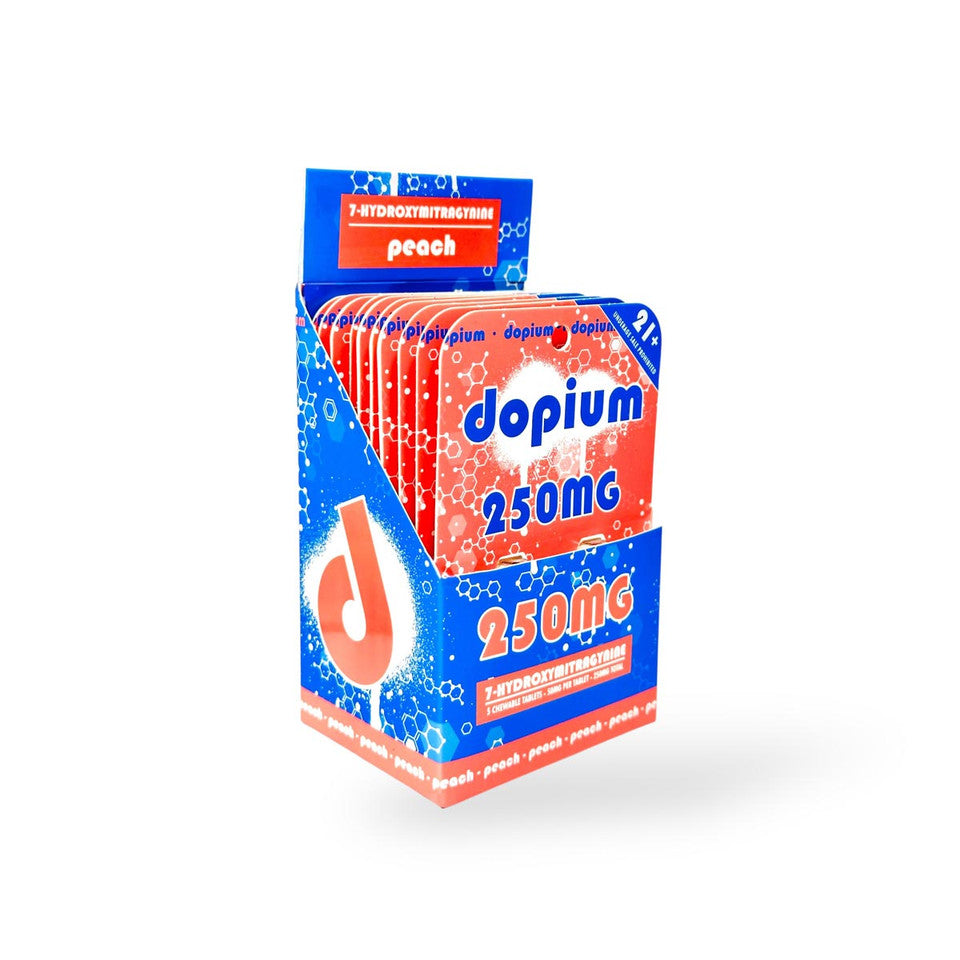 DOPIUM 7-HYDROXY CHEWABLE TABLETS 5CT 50MG PER TABLET - PEACH