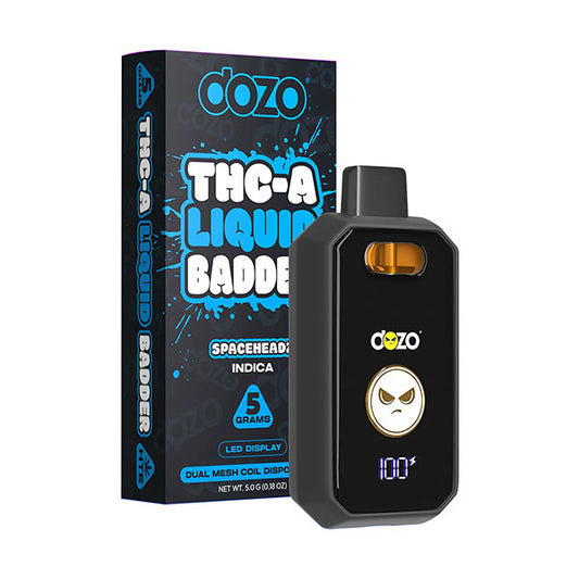 DOZO - THC-A LIQUID BADDER 5G DISPOSABLES - SPACEHEADZ - INDICA