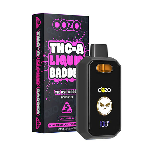 DOZO - THC-A LIQUID BADDER 5G DISPOSABLES - TIE DYE NERDZ - HYBRID