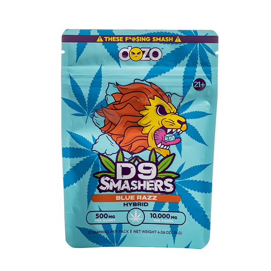 DOZO - D9 SMASHERS GUMMIES - 20 COUNT - BLUE RAZZ - HYRID