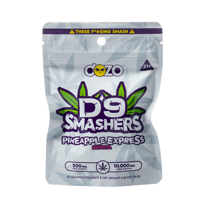 DOZO - D9 SMASHERS GUMMIES - 20 COUNT - PINEAPPLE EXPRESS - INDICA