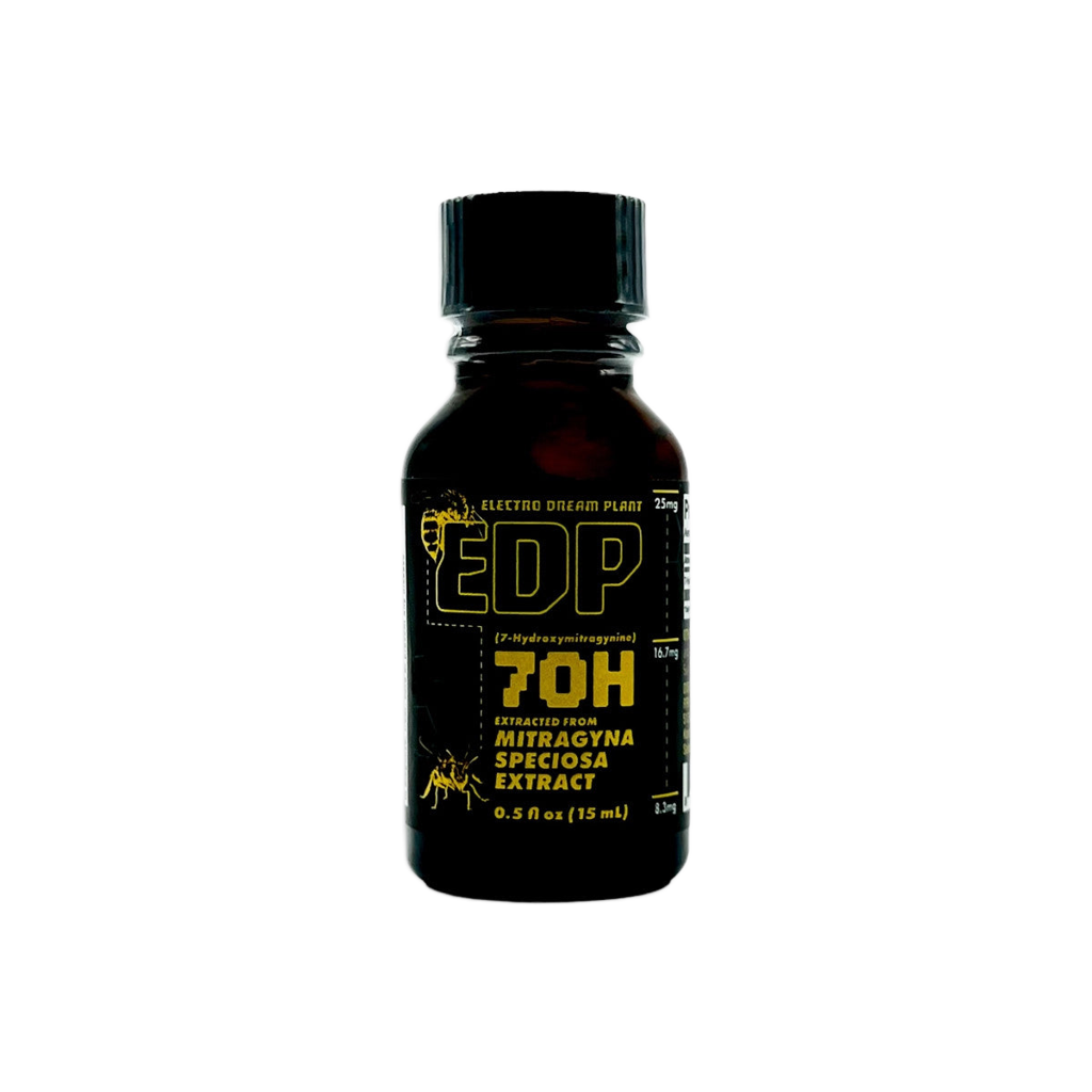 Dark bottle with yellow ’EDP TOH’ text on black label.