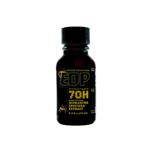 Dark bottle with yellow ’EDP TOH’ text on black label.