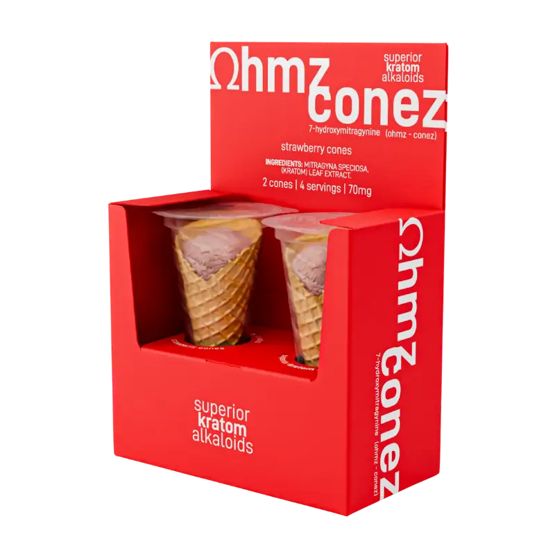 Exodus Ohmz Conez 2 ct 70mg Strawberry - 7OH+