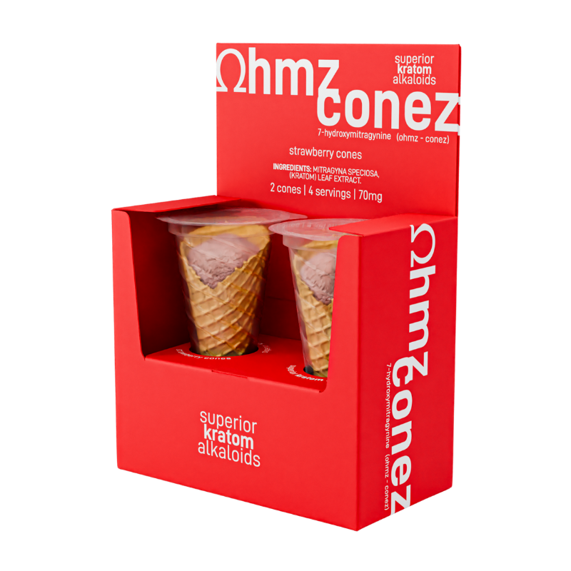 Exodus Ohmz Conez 2 ct 70mg Strawberry - 7OH+