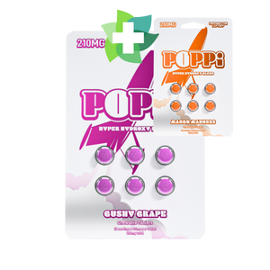 Poppi 6ct 7OH Tabs Gushy Grape 35mg Per Tablet (+ Bonus Poppi Mango)