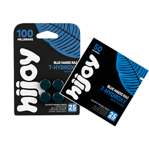 HIJOY 4ct 7OH + Psuedoindoxyl Blue Magic Raz 25mg + 2ct Bundle