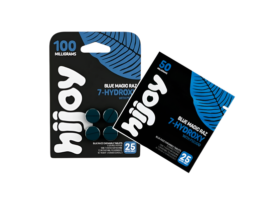HIJOY 4ct 7OH + Psuedoindoxyl Blue Magic Raz 25mg + 2ct Bundle