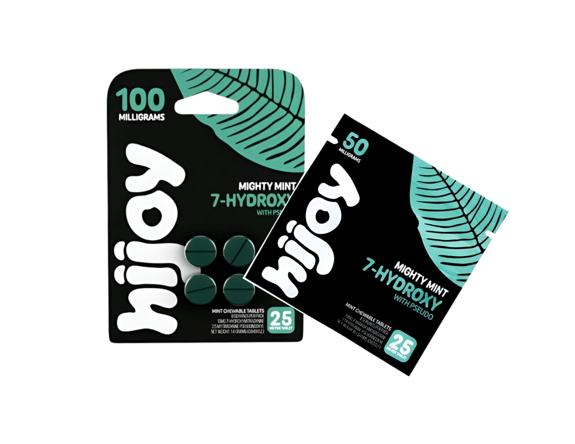 HIJOY 4ct 7OH + Psuedoindoxyl Mighty Mint 25mg + 2ct Bundle