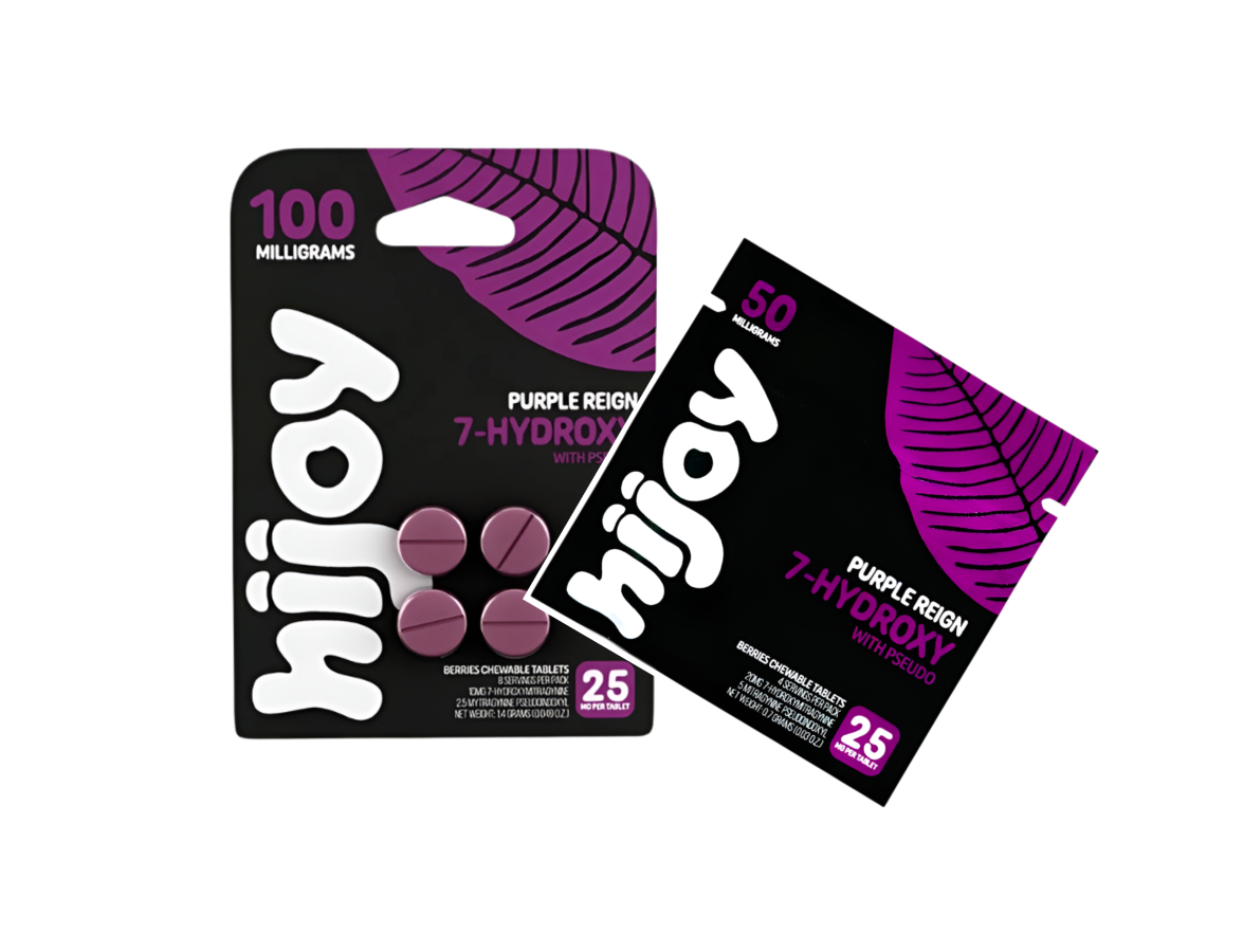 HIJOY 4ct 7OH + Psuedoindoxyl Purple Reign 25mg + 2ct Bundle