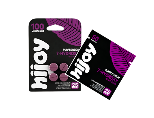 HIJOY 4ct 7OH + Psuedoindoxyl Purple Reign 25mg + 2ct Bundle