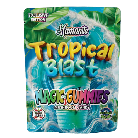 Mamanita Tropical Blast Magic Gummies Mushroom Candy 2pcs 800mg 1600mg Per Pkg