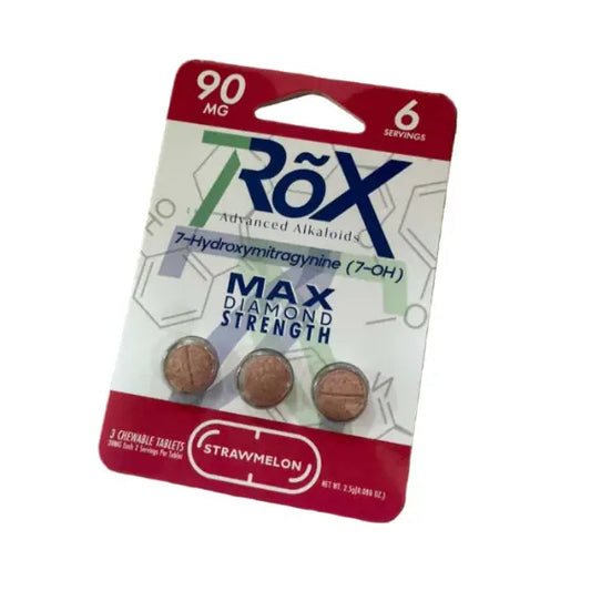 7ROX ADVANCED ALKALOIDS 7-HYDROXYMITRAGYNINE MAX DIAMOND STRENGTH TABLETS 30MG 3CT – STRAWMELON
