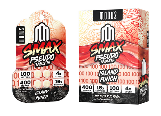MODUS SMAX PSEUDO TABLETS 100MG 4CT - ISLAND PUNCH