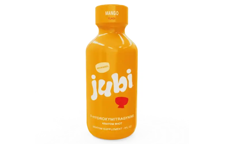 Mango-flavored Jubi energy shot.