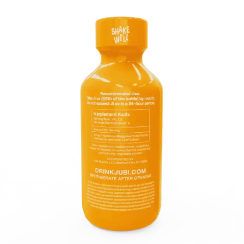 Orange juice bottle.