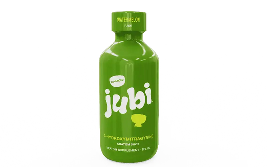Green watermelon-flavored kratom shot.