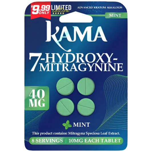 Kama 7-Hydroxy-Mitragynine mint tablets.