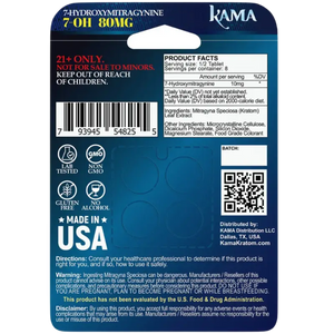 KAMA 7 Hydroxymitragynine Natural 20mg 4ct - Herbal