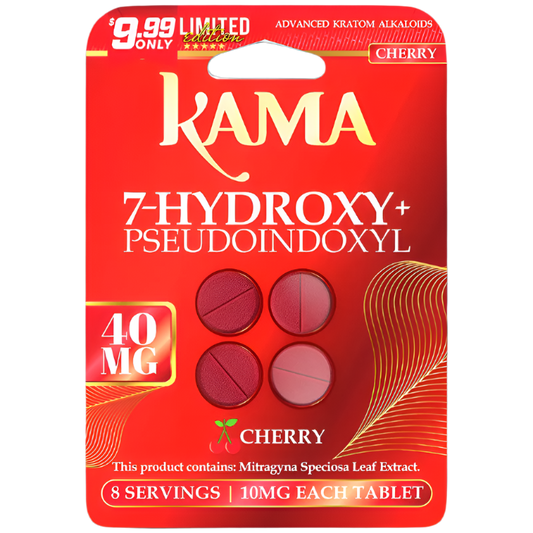KAMA 4ct 7OH + Psuedoindoxyl Tabs Cherry 10mg per Tablet