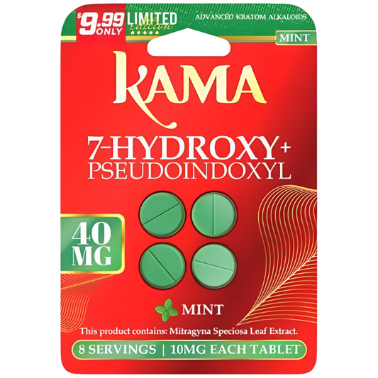KAMA 4ct 7OH + Psuedoindoxyl Tabs Mint 10mg per Tablet